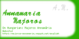 annamaria majoros business card