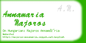 annamaria majoros business card